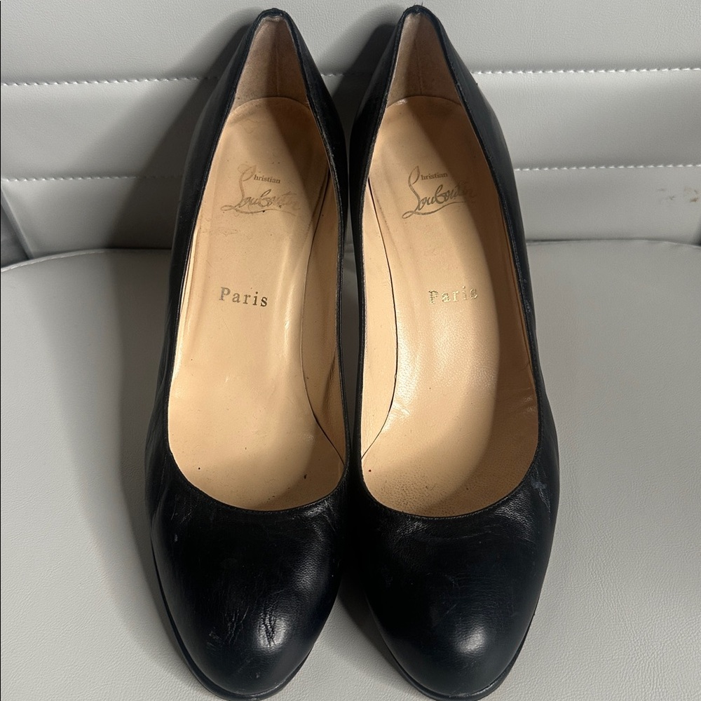 Christian Louboutin Classic Black Leather Heels